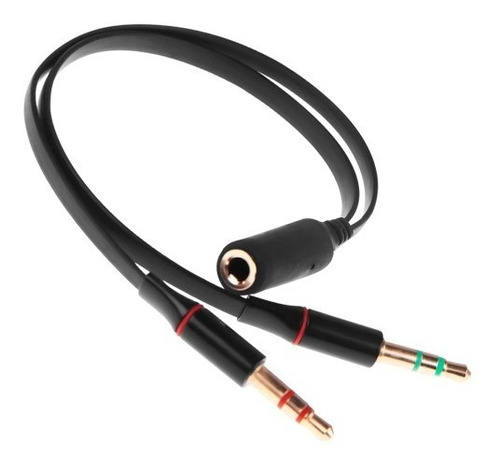 Divisor Auxiliar De Audio Micrófono A Doble Jack 3.5mm Pc