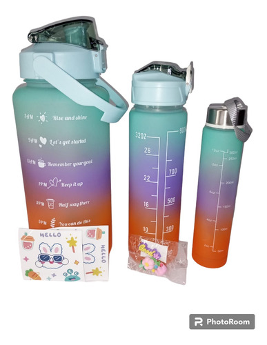 Botella De Agua Motivacional 2 Litros Cooler Termo Lpk