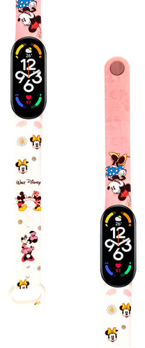 Correa Compatible Xiaomi Mi Band 7 Minnie Mouse Pink