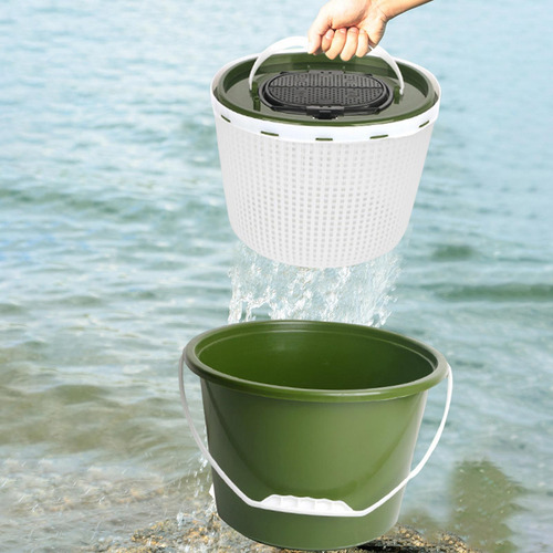 Cubo De Pesca De Hielo Cubo De Pescado Vivo Barril Ronda 10l