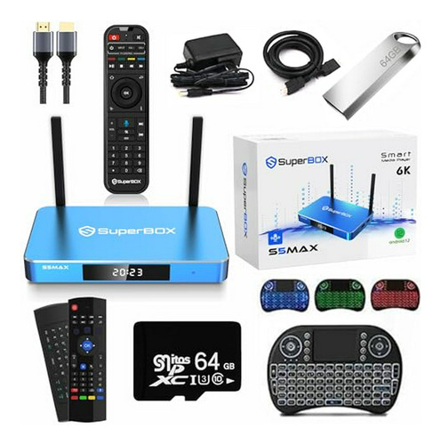 Tv Box Con Control De Voz Y Teclado Remoto, Compatible Con S