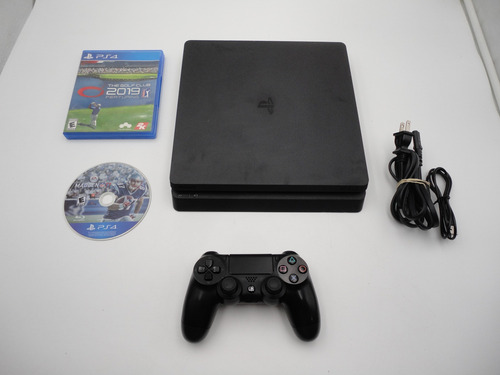 Ps4 Slim 500gb 10.01 Juego Y Control Funciona Al 100% Jet Black (Usado)