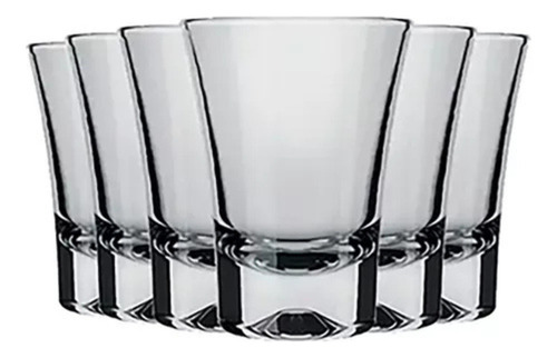 Jogo 12 Copos Shot Dose Vidro Bebidas Cachaça Tequila Vodka Cor Transparente