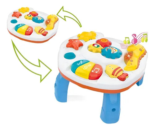 Mesa De Juego Didáctica Bebes 2 En 1 Luz Y Sonido Musical