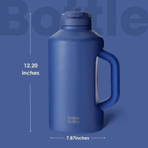 Bottle Bottle Botella De Agua Aislada De 64 Oz Con Pajita Y