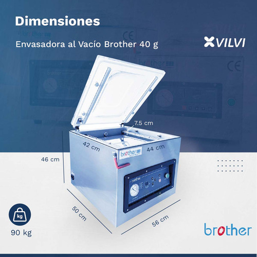 Envasadora Vacío Selladora Industrial Brother Bro-evm40g