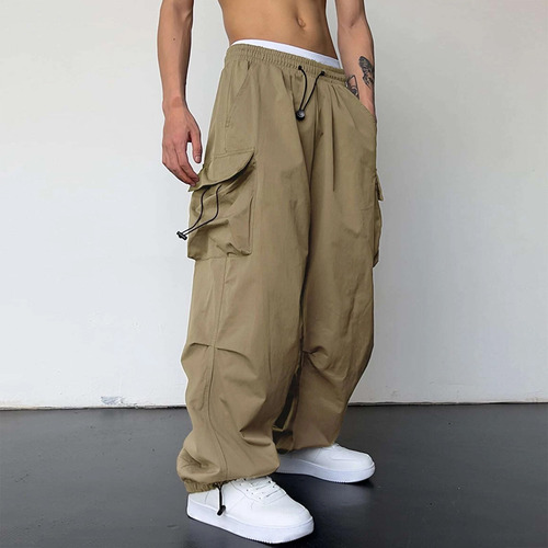 Pantalones Para Hombre Con Cintura Elástica Con Cordón Y Bol