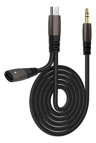 Cable Usb C A 3.5mm Con Cargador, Para Samsung Galaxy