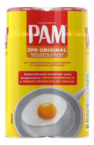 Aceite Puro De Canola Pam Original Latas 2 Pzs Msi