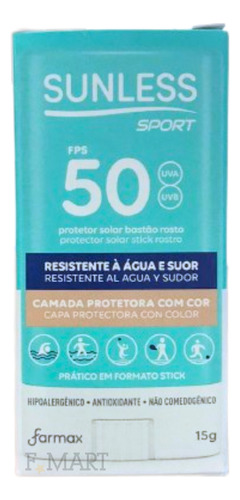 Protetor Solar Bastao Sunless Sport Fps50 15g Alta Proteção