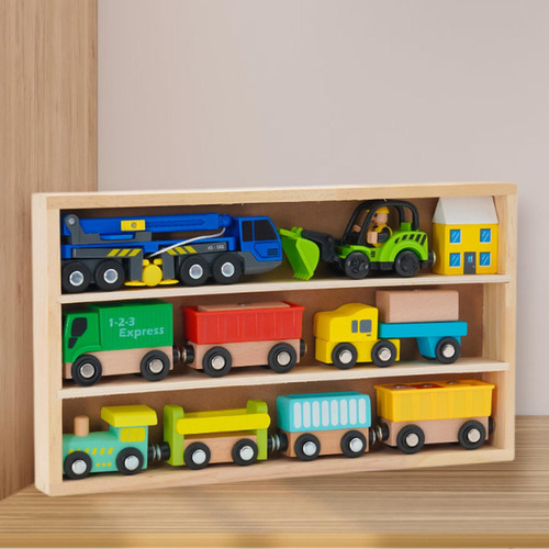Juego De Juguetes De Tren De Madera Montessori Con Estilo C
