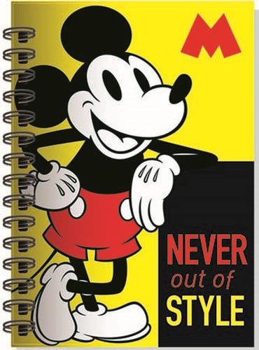 Cuaderno A4 Rayado Mickey Color Amarillo - Tapa Dura