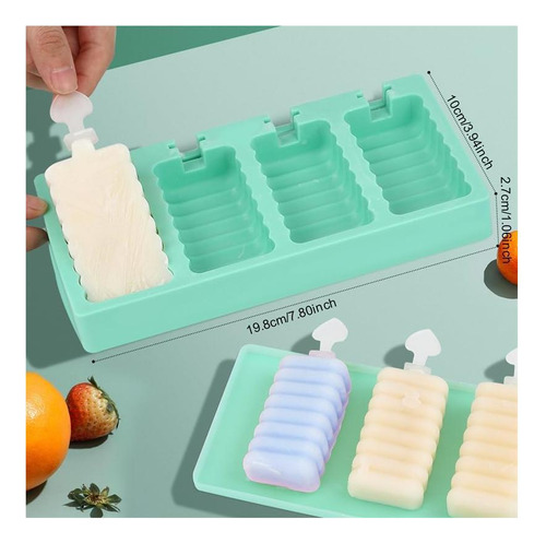 Popsicle Moldes Juego De 2, Moldes De Paleta De Silicona De