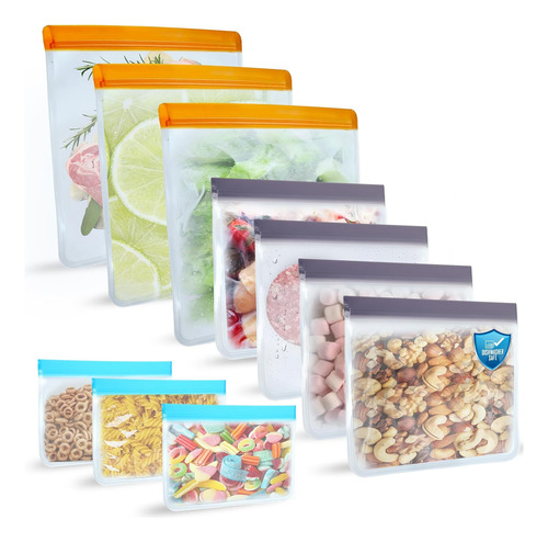 Bolsas Reutilizables Herméticas Para Congelador De Silicona