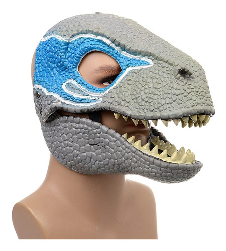 Máscara Dinossauro T-rex Jurassic Látex Cosplay Halloween