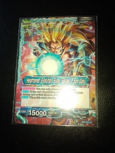 Heightened Evolution Super Saiyan 3 Goku Carta Dragon Ball