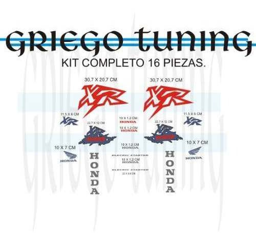 Tun Adhesivo X Moto   Honda Xr 600 Kit  De 16 Adhesivos