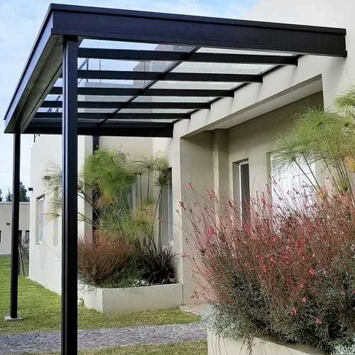 Techo Pérgola Galería Moderna Policarbonato Cerramiento