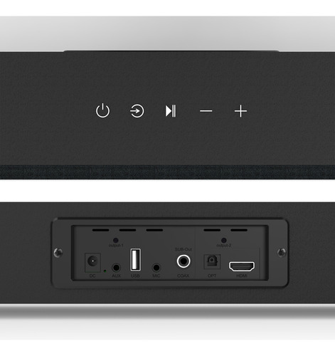 Home Theaters Barra De Sonido Con Subwoofer Color Negro Negro