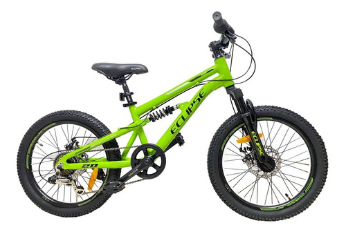 Bicicleta Niño Aluminio Doble Suspensión Aro 20' Verde