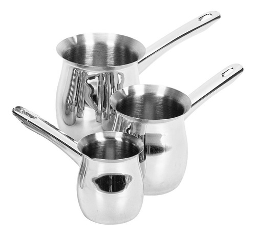 Set 3 Ollas Lecheras Acero Inolxidable Para Café Té Milk Pot