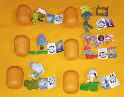 Trolls Kinder Sorpresa Coleccion 8 Figuras Originales (Usado)
