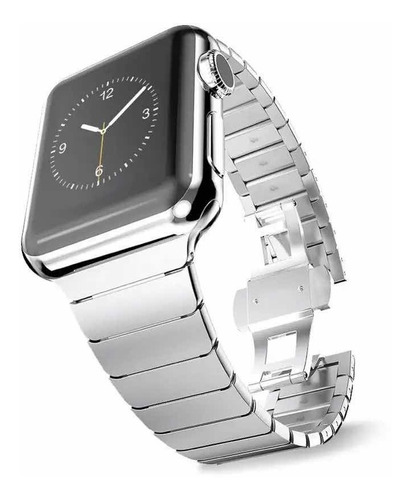 Malla De Reloj Acero Metal P/ Apple Watch Se Serie 6 38 40mm Color Silver