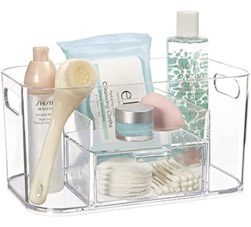 Stori Bliss Skincare Organizer Plastic With Drawer | Transpa