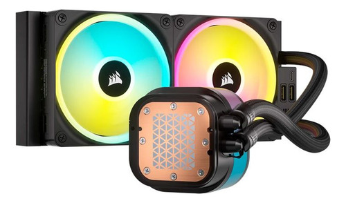 Watercooler Processador Corsair Icue Link H100i Rgb Aio 240m Rgb Preto