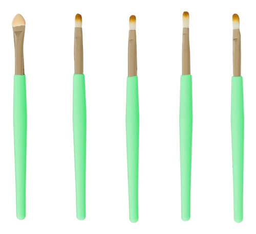 Brochas De Maquillaje Kit 20 Pzs Para Maquillaje Profesional Turquesa