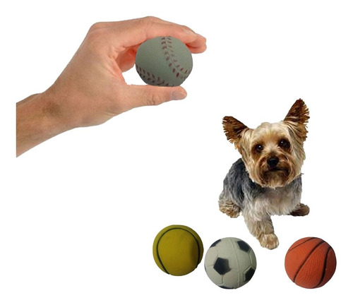 Juguete Pack 10u Pelota Perro Goma Kit X Mayor Variado