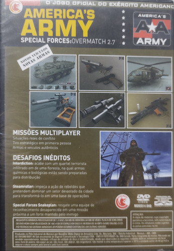 Jogo Pc America's Army Special Forces Overmatch 2.7 Lacrado