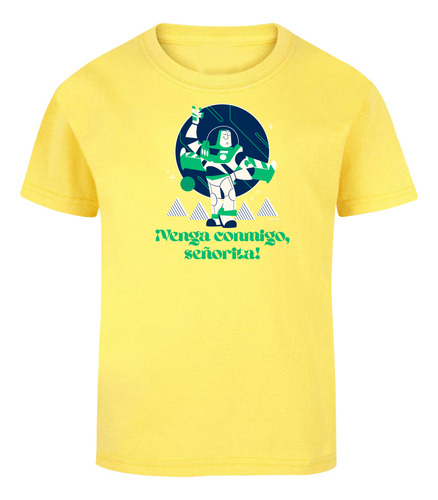 Pixar Playera Infantil Toy Story Buzz Modo Español Oficial