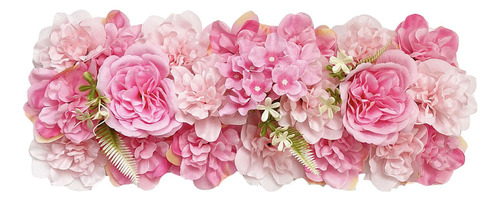 Panel De Flores Artificiales, Fondo Floral De Rosa Oscuro