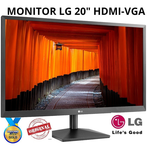 Monitor LG 20mk400h Hdmi-vga Salida Audio, Nuevo,factura