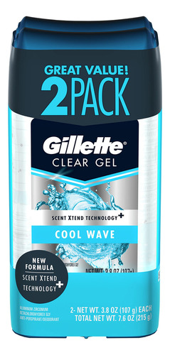 Gillette Cool Wave, 3.8 Oz, - 7350718:mL a $172907