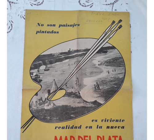 Antiguo Folleto Loteo Vinelli Nueva Mar Del Plata Año 1947