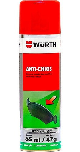 Anti Chios Ruido Barulho Das Pastilhas De Freio Wurth 65ml