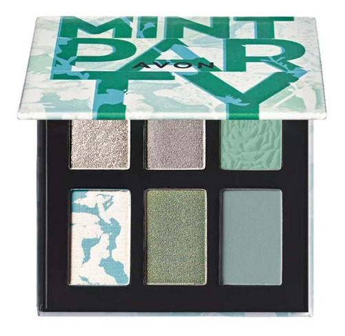 Avon Bloom Ka Boom Paleta De Sombras Para Párpados 6 Sombras Color De La Sombra Mint Party