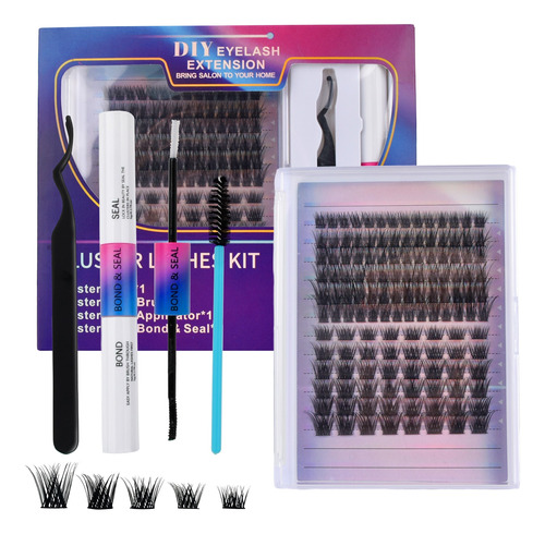 132 Racimo Kit De Pestañas Extensiones Reutilizables Postiza