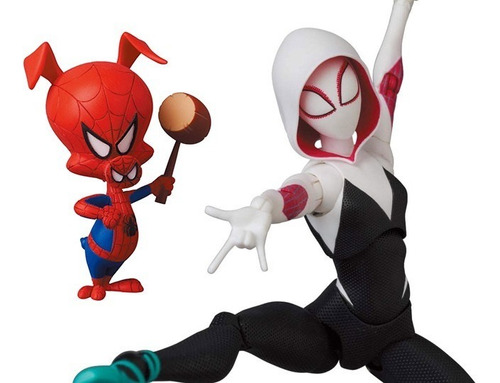 The Spider-verse Mafex No.134 Spider-gwen & Spider-ham