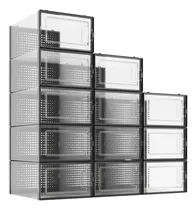 Comprar Organizadores De Cajas Apilables Para Zapatos, 12pza, Size S Color Negro