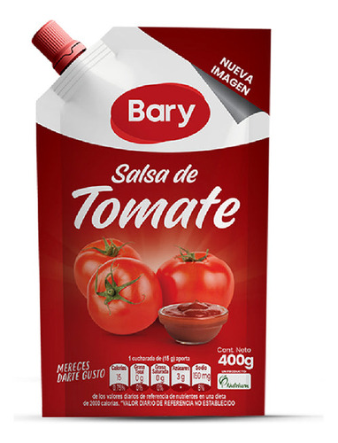 Salsa Tomate Bolsa 400g Bary Cj 24 - g a $21