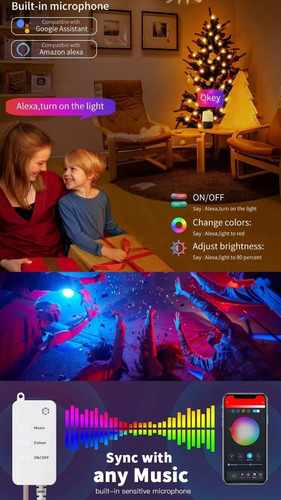 Imagen 5 de 10 de Tira Luces Led Argb Ic Graffity 5mts Wifi Musica 16m Colores
