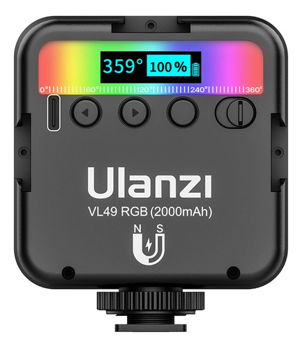 Estabilizador U-grip Luz Vl49 Rgb +micrófono Cardiode + Clip