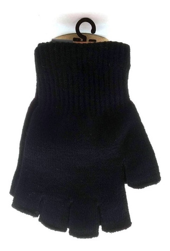 Imagen 4 de 7 de Guante Lana Dedo Cortado Negro Blanco Gris Beige Unisex