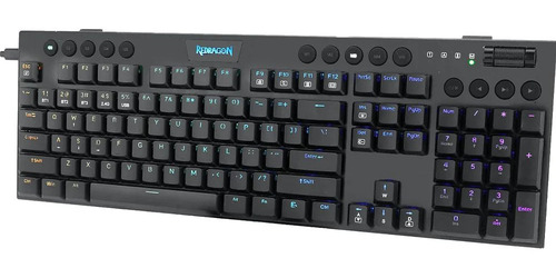 Teclado Mecánico Redragon Horus Red Switch Español Negro