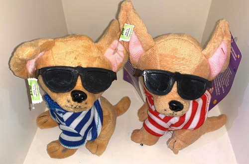 Peluche Perro Chihuahua Cool Con Anteojos Moderno Fachero Ok