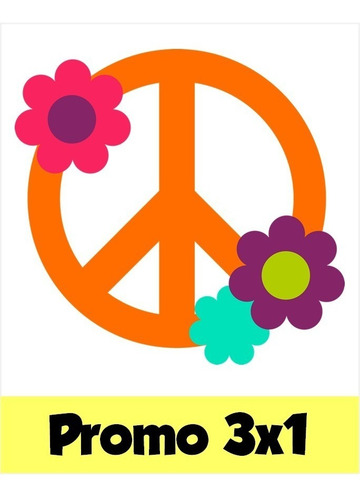 Kit Imprimible 3x1 Simbolo De La Paz Paz Y Amor