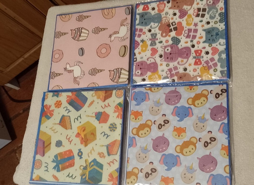 Papel Alfajor Antigrasa Diseño Niño 5 Sobres C/100papelesc/u